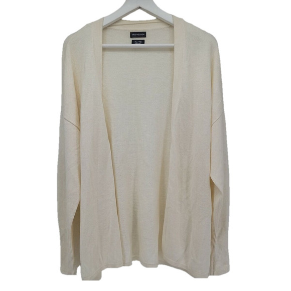 Van Heusen -- Women's Ivory Ruffle Sleeve Cardigan - Size XXL - Picture 1 of 5